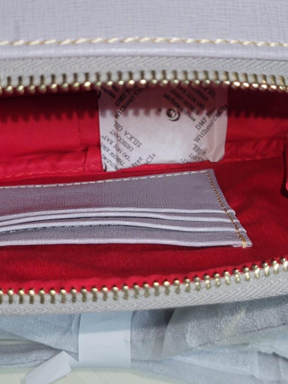 Dooney & Bourke Sawyer Crossbody -Gray Saffiano Leather Crossbody   [Item #HL15] - Picture 10 of 16